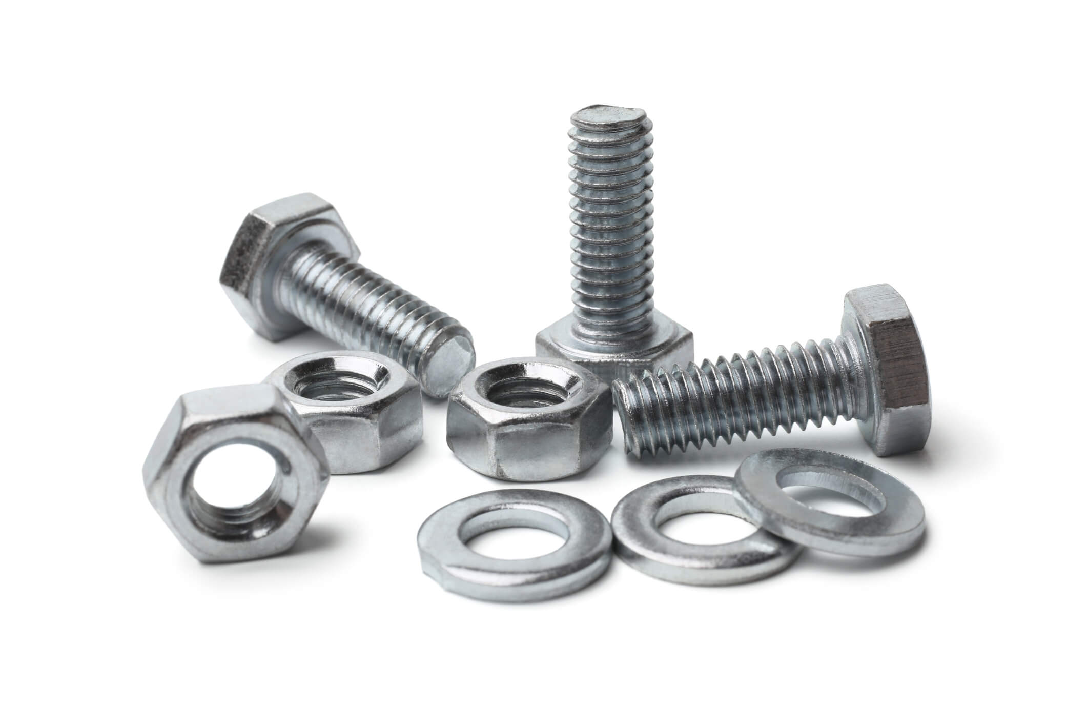 assorted bolts, nuts and washers
